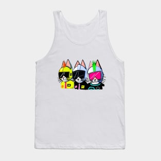 Three kittens at a Daft Punk concert Tank Top